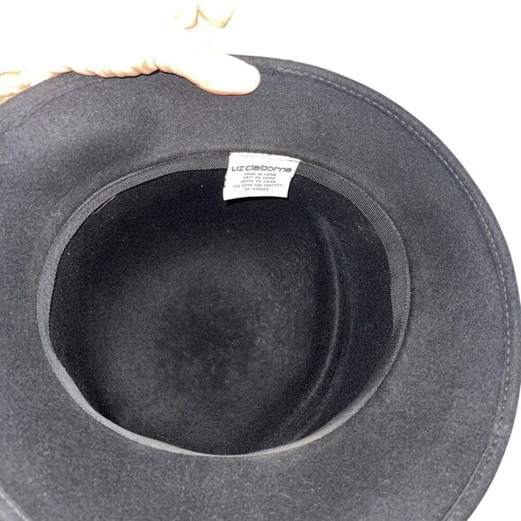 Liz Claiborne Vintage Womens Hat 22 Inch Black Flower Inside Circumference main image 6